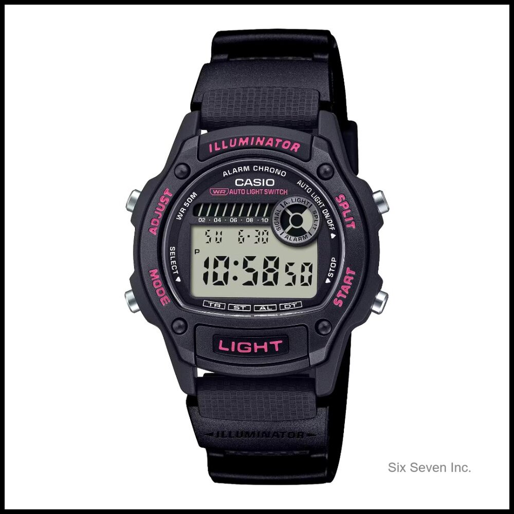 Digital Watch Chronograph Alarm Led Backlight Quartz Movement Retro Minimal